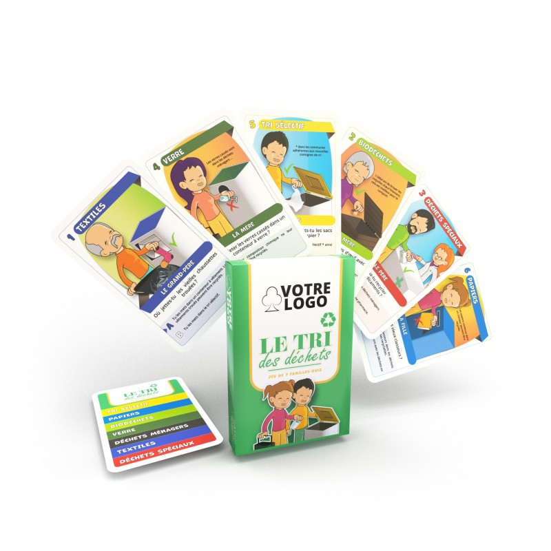 Jeux de 7 familles personnalisables - Différents thèmes tri des déchets